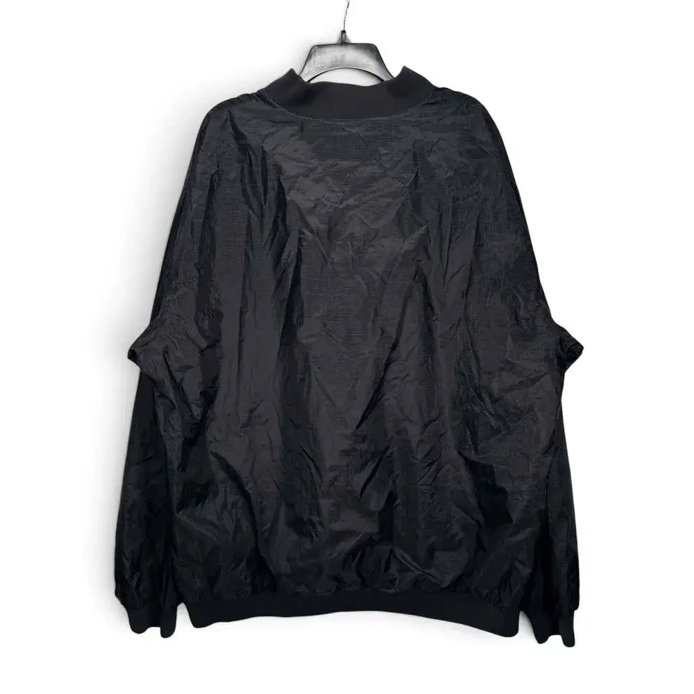 Vintage Adidas Windbreaker Mens XL 90s Black Ripstop Sweatshirt Athleisure Y2K